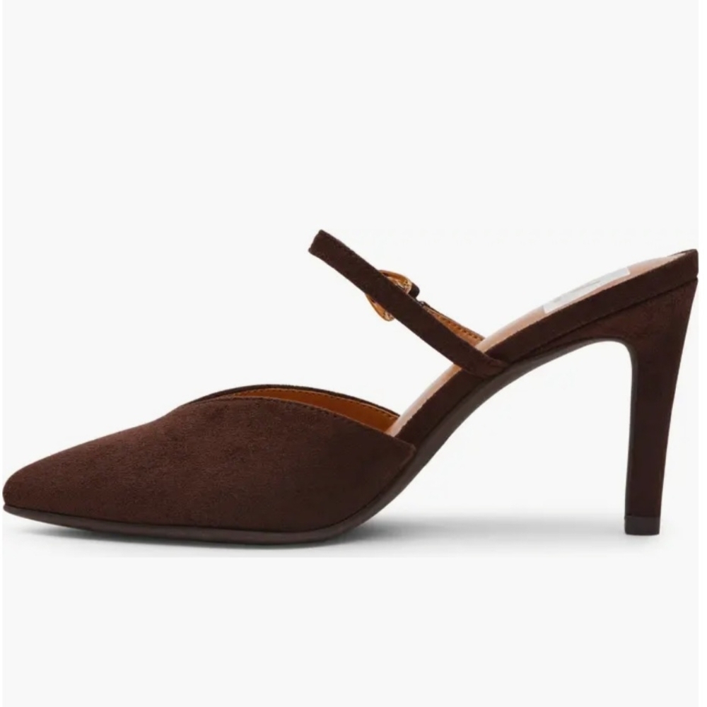 DV by Dolce Vita Elleganza Brown Heeled Mules Women's Size 6 NWT - Picture 9 of 10